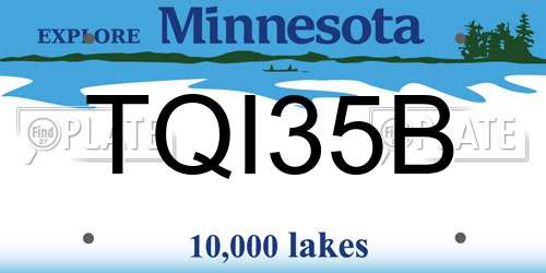 TQI35B Minnesota License Plate