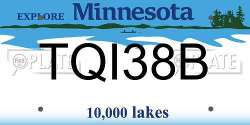TQI38B Minnesota License Plate