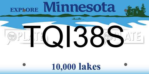 TQI38S Minnesota License Plate