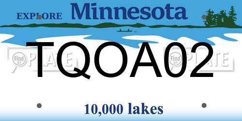 TQOA02 Minnesota License Plate