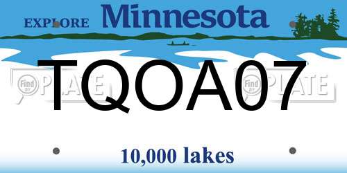 TQOA07 Minnesota License Plate
