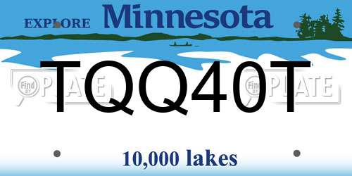 TQQ40T Minnesota License Plate