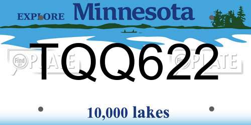TQQ622 Minnesota License Plate