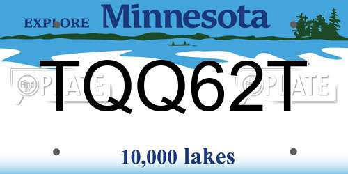 TQQ62T Minnesota License Plate