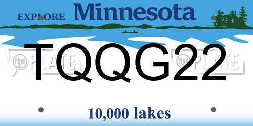 TQQG22 Minnesota License Plate