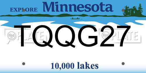 TQQG27 Minnesota License Plate