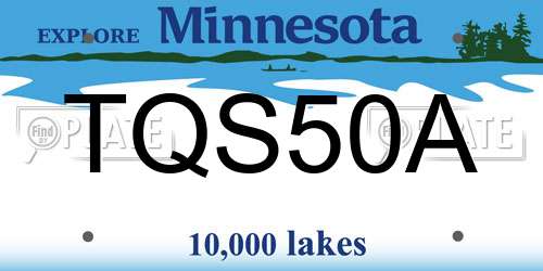 TQS50A Minnesota License Plate