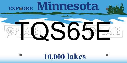 TQS65E Minnesota License Plate