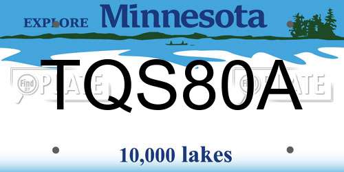 TQS80A Minnesota License Plate