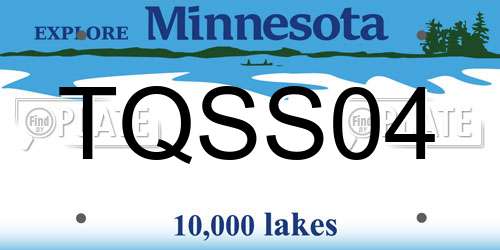 TQSS04 Minnesota License Plate