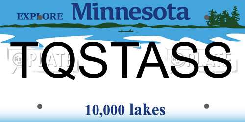 TQSTASS Minnesota License Plate