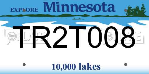 TR2T008 Minnesota License Plate