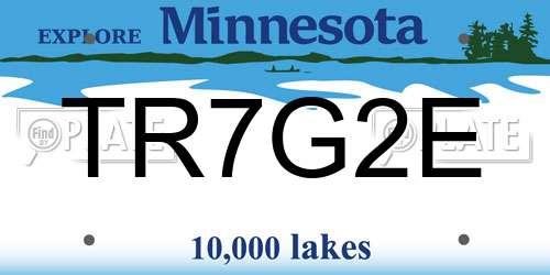 TR7G2E Minnesota License Plate