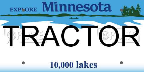TRACTOR Minnesota License Plate