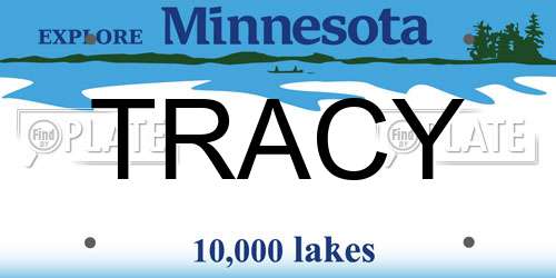 TRACY Minnesota License Plate