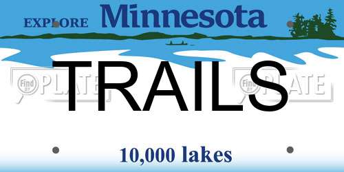 TRAILS Minnesota License Plate