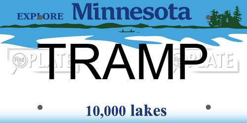 TRAMP Minnesota License Plate