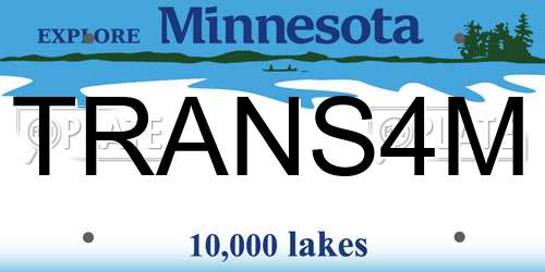 TRANS4M Minnesota License Plate