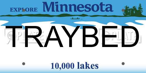 TRAYBED Minnesota License Plate