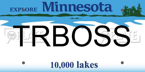 TRBOSS Minnesota License Plate