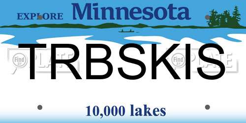 TRBSKIS Minnesota License Plate
