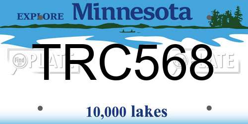 TRC568 Minnesota License Plate