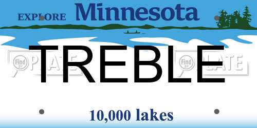 TREBLE Minnesota License Plate