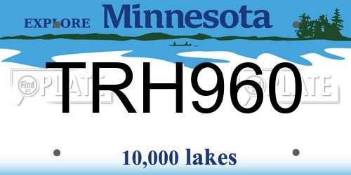 TRH960 Minnesota License Plate