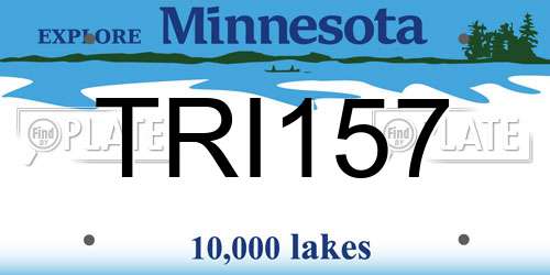 TRI157 Minnesota License Plate