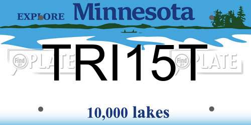 TRI15T Minnesota License Plate