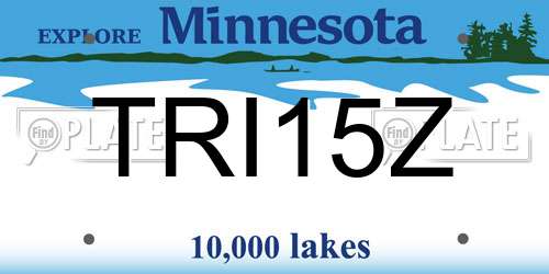 TRI15Z Minnesota License Plate