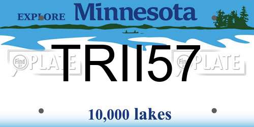 TRII57 Minnesota License Plate