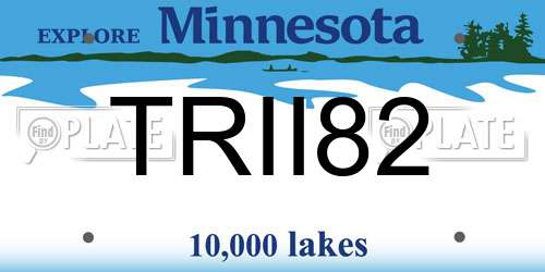 TRII82 Minnesota License Plate