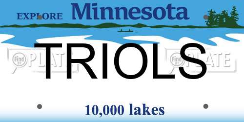 TRIOLS Minnesota License Plate