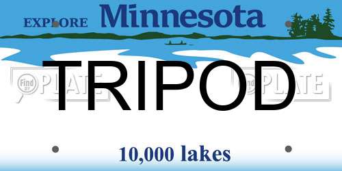 TRIPOD Minnesota License Plate