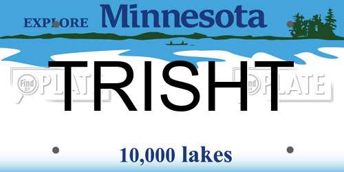 TRISHT Minnesota License Plate