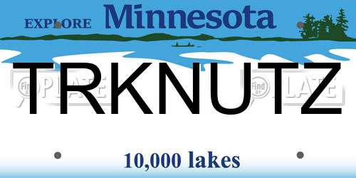 TRKNUTZ Minnesota License Plate