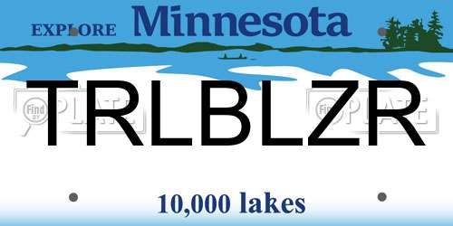 TRLBLZR Minnesota License Plate