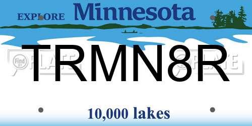 TRMN8R Minnesota License Plate