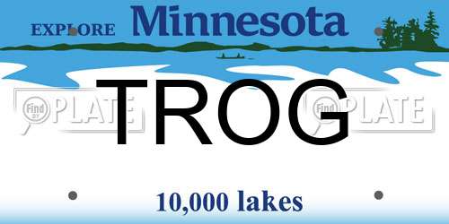 TROG Minnesota License Plate