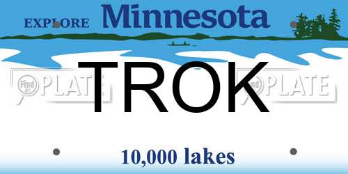 TROK Minnesota License Plate