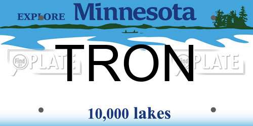 TRON Minnesota License Plate