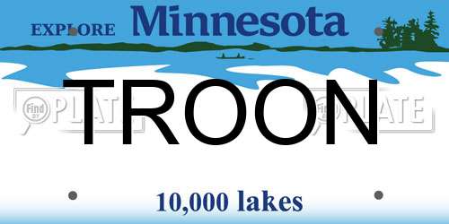 TROON Minnesota License Plate