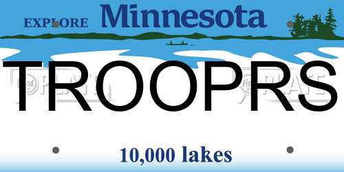 TROOPRS Minnesota License Plate