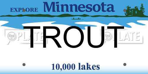TROUT Minnesota License Plate
