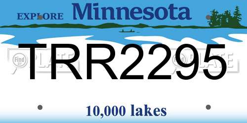 TRR2295 Minnesota License Plate