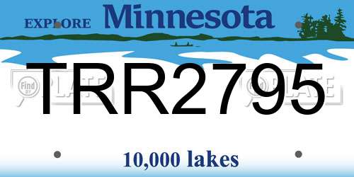 TRR2795 Minnesota License Plate