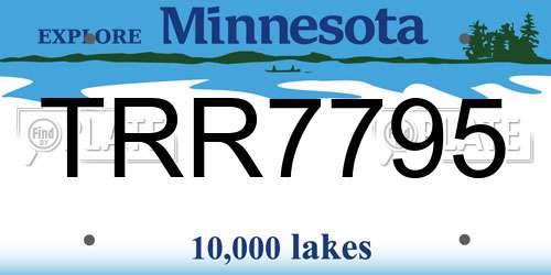 TRR7795 Minnesota License Plate