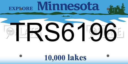 TRS6196 Minnesota License Plate