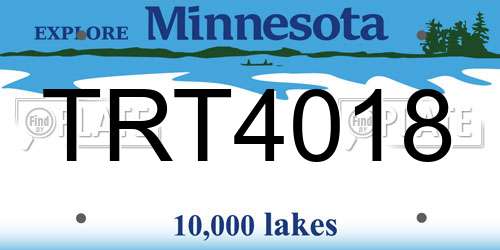 TRT4018 Minnesota License Plate